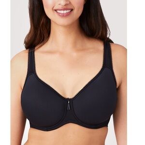 Wacoal Basic Beauty Spacer Underwire T-Shirt Bra Woman 46DDD Black NEW 853192